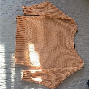 Knitted light brown sweater size s